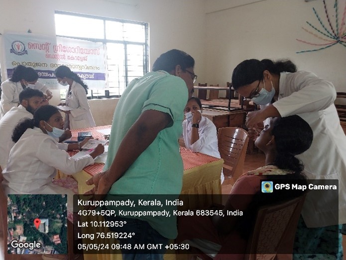 DENTAL TREATMENT CAMP AT ST.KURIAKOSE COLLEGE OF MANAGEMENT AND SCIENCE , KURUPPAMPADY